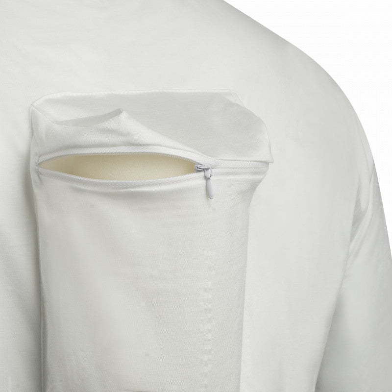 close up van foam rol in het Anti Snurk Shirt Pro Unisex fit
