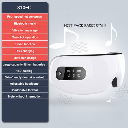 Elektrisch oogmassager S10-C met Bluetooth muziek en warmtecompressie
