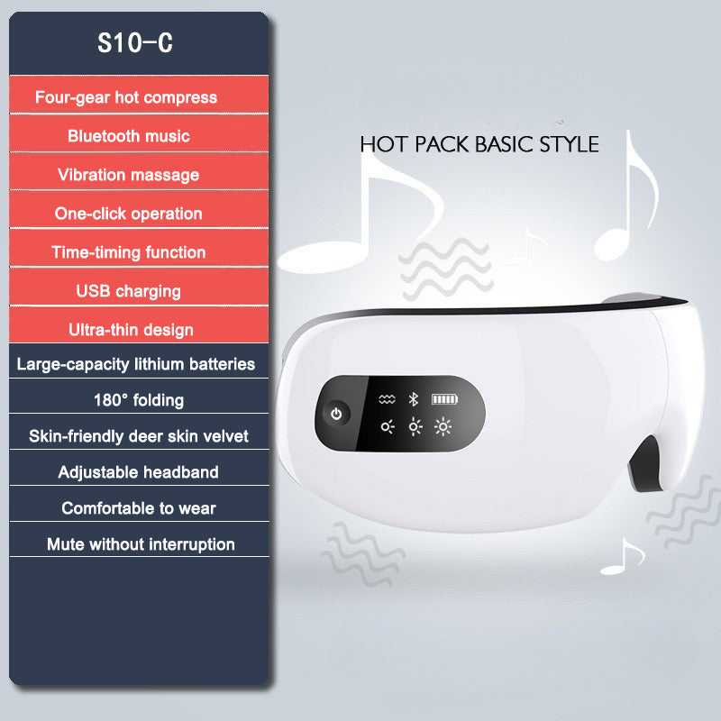 Elektrisch oogmassager S10-C hot pack met vier warmtestanden en trilmassage