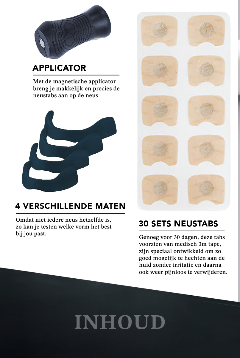 Magnetische Neusstrips - Sport & Sleep | Navy Blue - afbeelding 6 | Sleep-e
