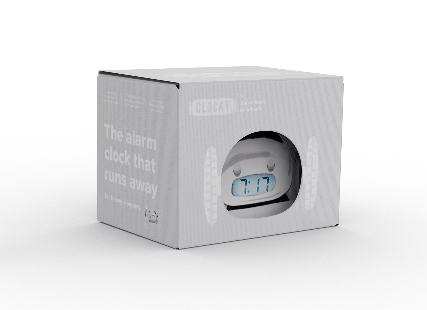 Clocky Chrome - Alarm klok op wielen