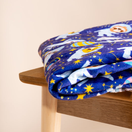 Verzwaringsdeken hoes - 100x150 cm - Astronaut - Minky - afbeelding 2 | Sleep-e