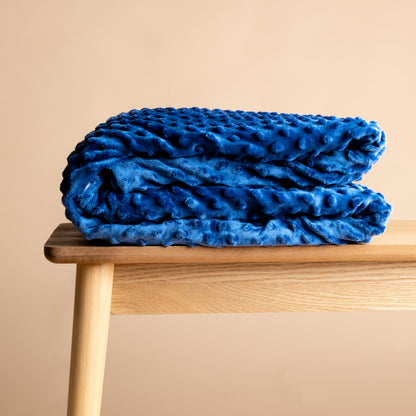 Novaline Verzwaringsdeken Hoes Donkerblauw Minky, machinewasbare beschermhoes | Sleep-e