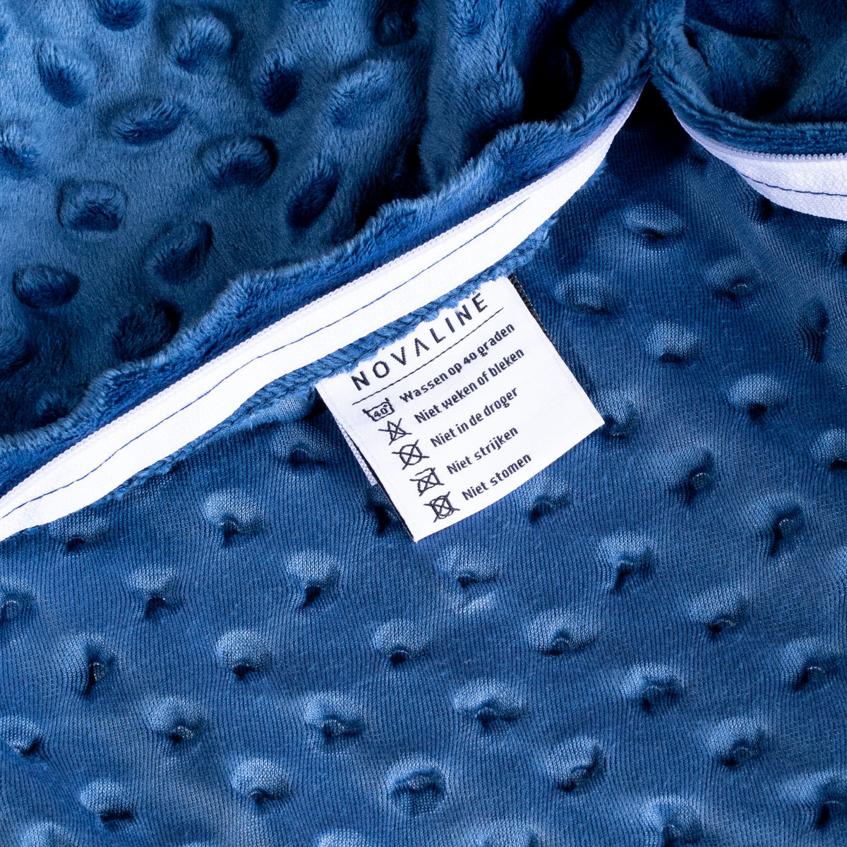Verzwaringsdeken hoes - 240x220 cm - Donkerblauw - Minky - afbeelding 5 | Sleep-e