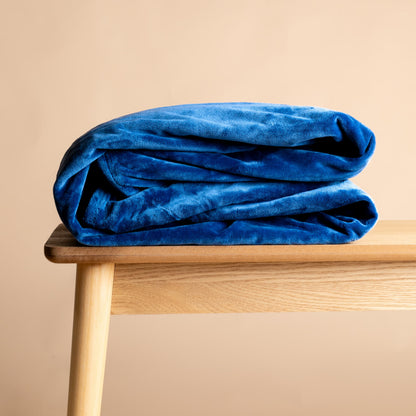 Verzwaringsdeken hoes - 140x200 cm - Donkerblauw - Minky - afbeelding 2 | Sleep-e