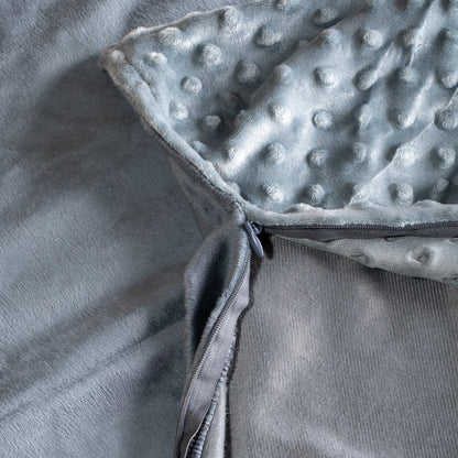 Verzwaringsdeken hoes - 90x120 cm - Grijs - Minky - afbeelding 4 | Sleep-e