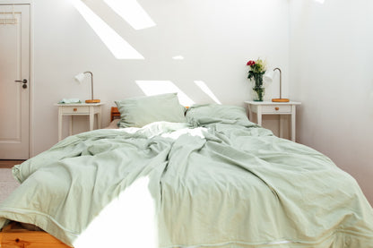 Verzwaringsdeken hoes - 140x200 cm - Groen - Katoen - afbeelding 6 | Sleep-e