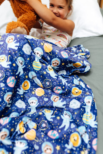 Verzwaringsdeken hoes - 90x120 cm - Astronaut - Minky - afbeelding 4 | Sleep-e