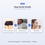 Slaap Starter Bundle — Novaline verzwaringsdeken, witte ruis machine en oordopjes samen in één set
